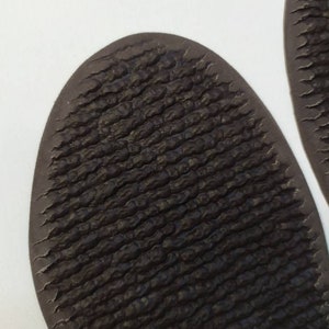 Rubber soles for slippers Caoutchouc soles for felted slippers Black brown tan Handmade soles Handmade shoes Woolen clogs soles image 5