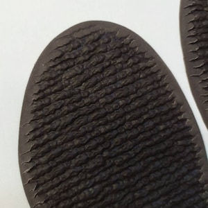 Rubber soles for felted shoes Soles for felt slippers Caoutchouc rubber Black brown beige for handmade shoes image 4