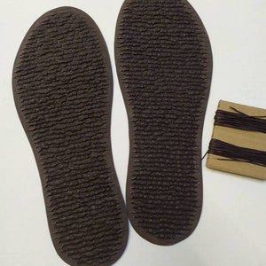 Rubber soles for slippers Caoutchouc soles for felted slippers Black brown tan Handmade soles Handmade shoes Woolen clogs soles image 4