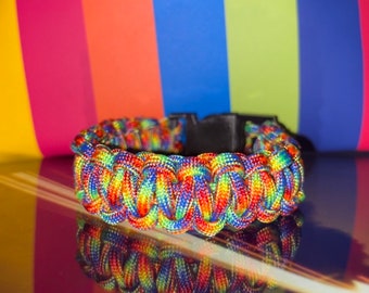 Handmade Rainbow Paracord Bracelet