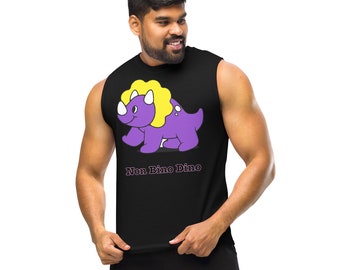 Non Bino Dino Triceratops Muscle Shirt