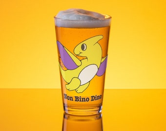 Non Bino Dino Pterodactyl Shaker Pint Glass