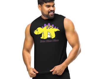 Non Bino Dino Stegosaurus Muscle Shirt