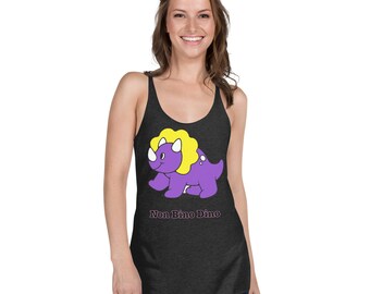 Non Bino Dino Triceratops Racerback Tank