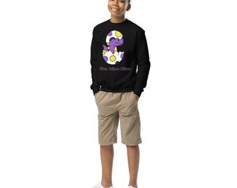 Non Bino Dino Egg Youth crewneck sweatshirt