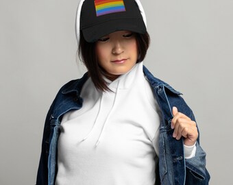 Rainbow Say Gay Distressed Hat