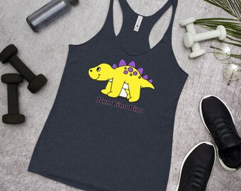 Non Bino Dino Stegosaurus Racerback Tank