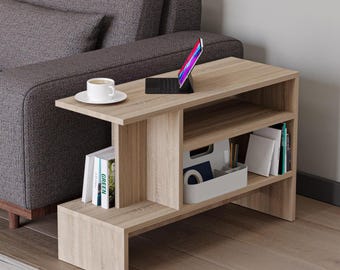 Modern Multi-Shelf Side Table | Coffee Magazine Stand, E1 Grade Material