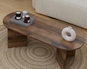 Mesa de centro escandinava de nogal