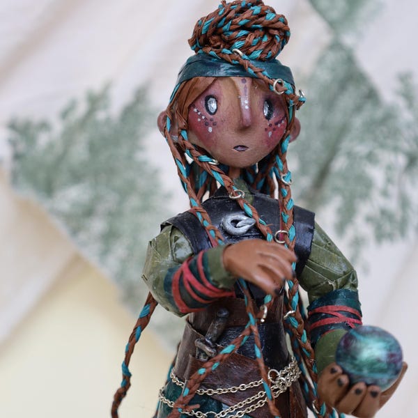SIDRA: Fortune Teller Art Doll- Handmade original fairytale character