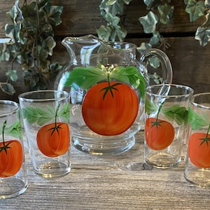 1950's Juice Glasses and Pitcher - Etsy