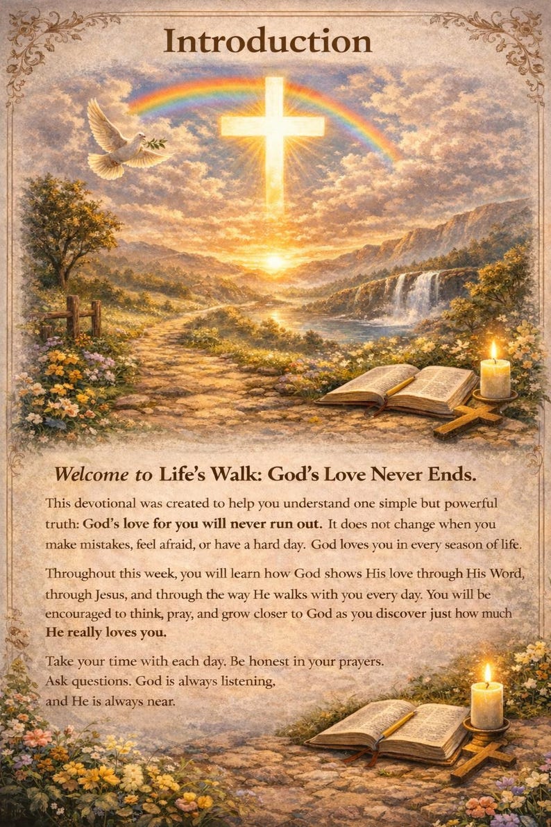 Gods Love Never Ends - 7 Day Christian Devotional for Kids Ages 8-12 - Etsy