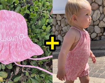 PDF Knitting COMBO child hat + dress pattern | Knitting machine cotton girl hat + dress| Summer hat and dress for a girl