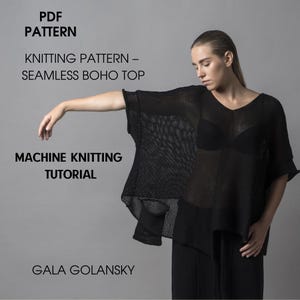 Seamless Boho Top Knitting Pattern: Machine Knit Tutorial (PDF)