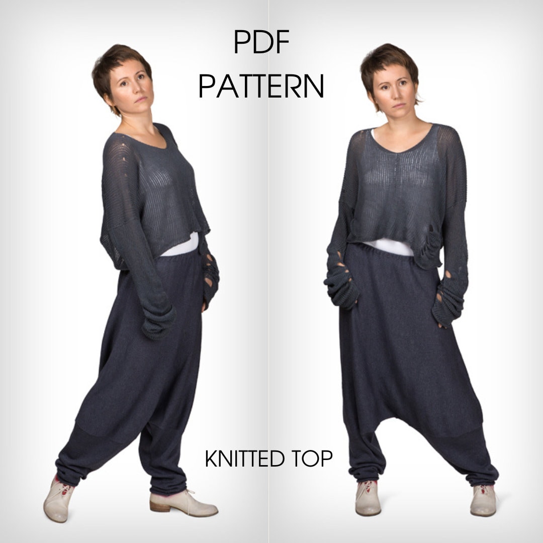 Knitting Machine Top Pattern: Bandit Jumper DIY (PDF Pattern) - Etsy