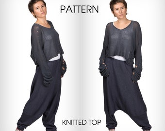 PDF knitting pattern - Top Bandit - instructions for knitting jumper on home knitting machine by GalaGolansky