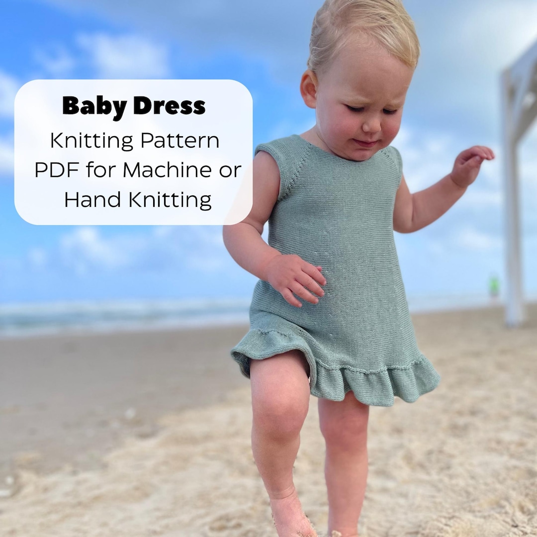 knitting machine dress Knitting Machine Cotton Girl Dress Pattern (PDF)