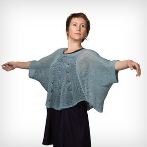 PDF Knitting Pattern Top Oversized Butterfly | Machine knit instruction Cotton Top
