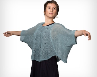 PDF Knitting Pattern Top Oversized Butterfly | Machine knit instruction Cotton Top
