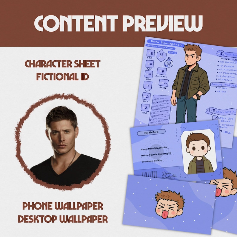 Aangepast comfort-personagepakket | Digital Comfort Character Care-pakket | Personageblad, brief, afspeellijst, ALLE FANDOMS, anime/film/tv/boek afbeelding 5