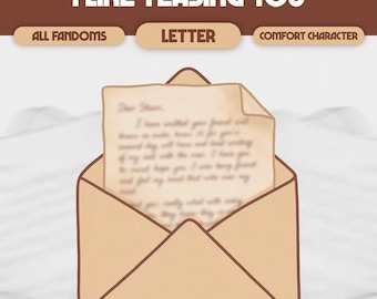 I Like Teasing You Custom Comfort Character Letter | Digital Flirty Fandom Letter, Romantic Tension | ALL FANDOMS, #L21