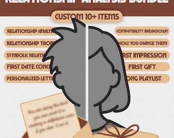 Custom Comfort Character Relationship Bundle | Digital Comfort Character Relationship Analysis Pack | Letter, Trope, Playlist, ALL FANDOMS