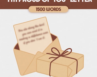 I'm Proud of You Letter | Digital Comfort Character Care Package | Custom Comfort Character Letter | ALL FANDOMS, Custom Product, S05