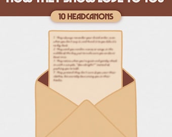 Comfort Character Headcanons | Digital Comfort Character Care Package | Custom Comfort Character Headcanon | ALL FANDOMS, H01