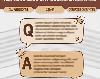 Pregúntale lo que quieras a tu personaje favorito / 3 preguntas y respuestas digitales con el personaje, respuestas personalizadas, consejos del personaje favorito / TODOS LOS FANDOMS, #QA01