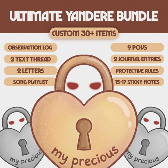 Ultimate Yandere Custom Comfort Character Package | Digital Comfort Character Obsessive Devotion, Possessive Protector | #BC05