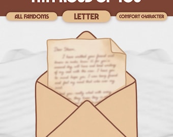 I'm Proud of You Letter | Digital Comfort Character Care Package | Custom Comfort Character Letter | ALL FANDOMS, Custom Product, #L003