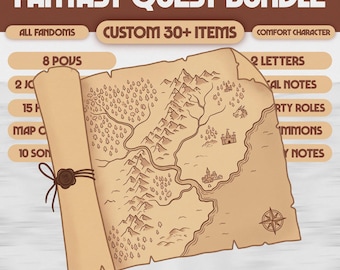 Fantasy Quest Custom Comfort Character Package | Digital Comfort Character Adventure Romance, Magic Journey, Quest Story | #BC09