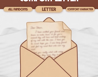Personalized Comfort Letter | Digital Comfort Character Care Package | Custom Comfort Character Letter | ALL FANDOMS, Custom Product, #L004