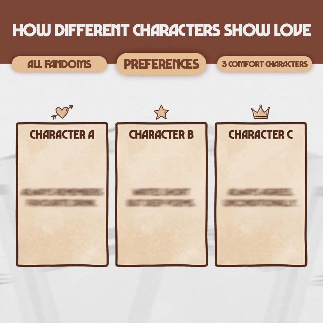 How Different Characters Show Love Preferences | Digital Comfort ...