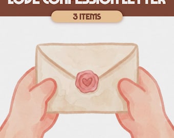 Love Confession Letter Bundle | Digital Comfort Character Care Package | Custom Comfort Character Letter | ALL FANDOMS, Custom Product, S08