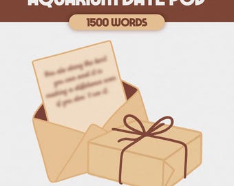Comfort Character Aquarium Date POV | Digital Comfort Character Care Package | Custom Comfort Character Letter | ALL FANDOMS, S33