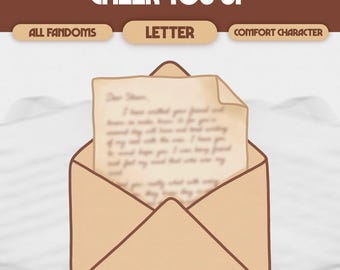 Carta para animarte / Paquete digital de personajes reconfortantes / Carta personalizada de personajes reconfortantes / TODOS LOS FANDOMS, Producto personalizado, #L008