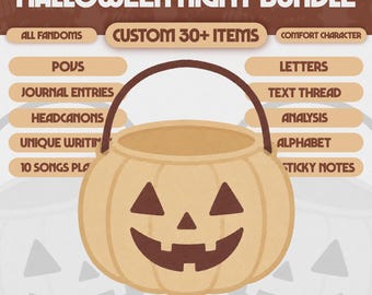 Halloween Night Ultimate Comfort Character Package | Personalized Halloween Digital Bundle | #UHAL01