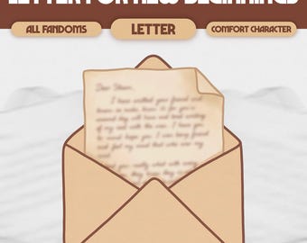 Carta para nuevos comienzos / Paquete digital de consuelo con personajes / Carta personalizada de consuelo con personajes / TODOS LOS FANDOMS, Producto personalizado, #L007