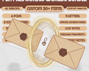 Pen Pals Across Worlds Custom Comfort Character Package | Digital Comfort Character Letters, Fantasy Romance, Emotional Story | #BC11