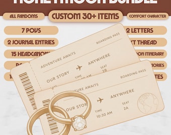 Honeymoon Custom Comfort Character Package | Digital Comfort Character Newlywed Romance, Romantic Trip, Married Life | #BC15