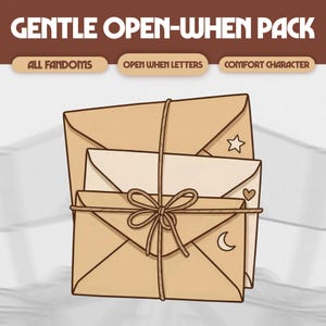 3 Personajes de consuelo personalizados Abrir cuando Cartas / Personaje de consuelo digital Paquete de consuelo suave, Amabilidad, Días frágiles, / TODOS LOS FANDOMS, #OL02