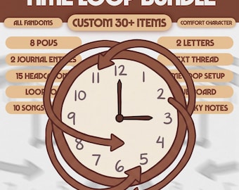 Time Loop Custom Comfort Character Package | Digital Comfort Character Story Bundle, Repeating Day, Fate, Emotional Arc | #BC08