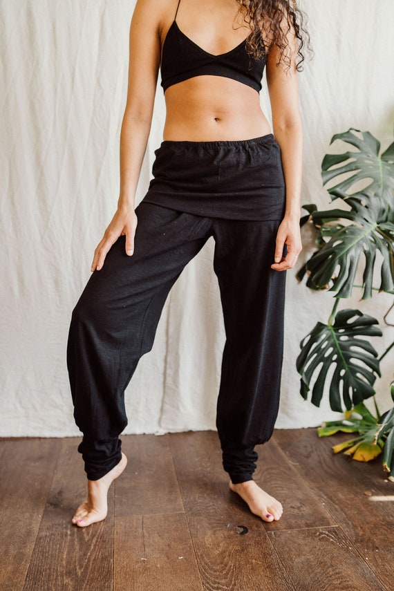 Black Bamboo Yoga Trousers