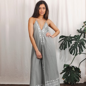 Raw cotton hand printed dress