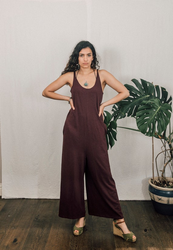 Purple Bamboo Romper, Jumpsuit, all in one, dungarees
