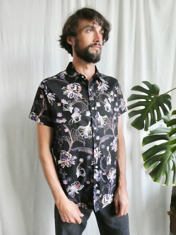 Funky Mens shirt, Festival shirt, summer mens shirt, colourful mens shirt