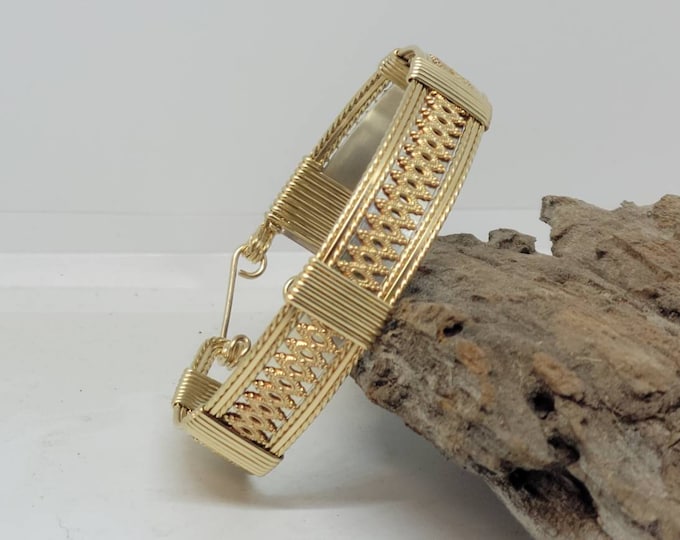 Jewel of the Nile Bracelet,  gold and silver bracelet