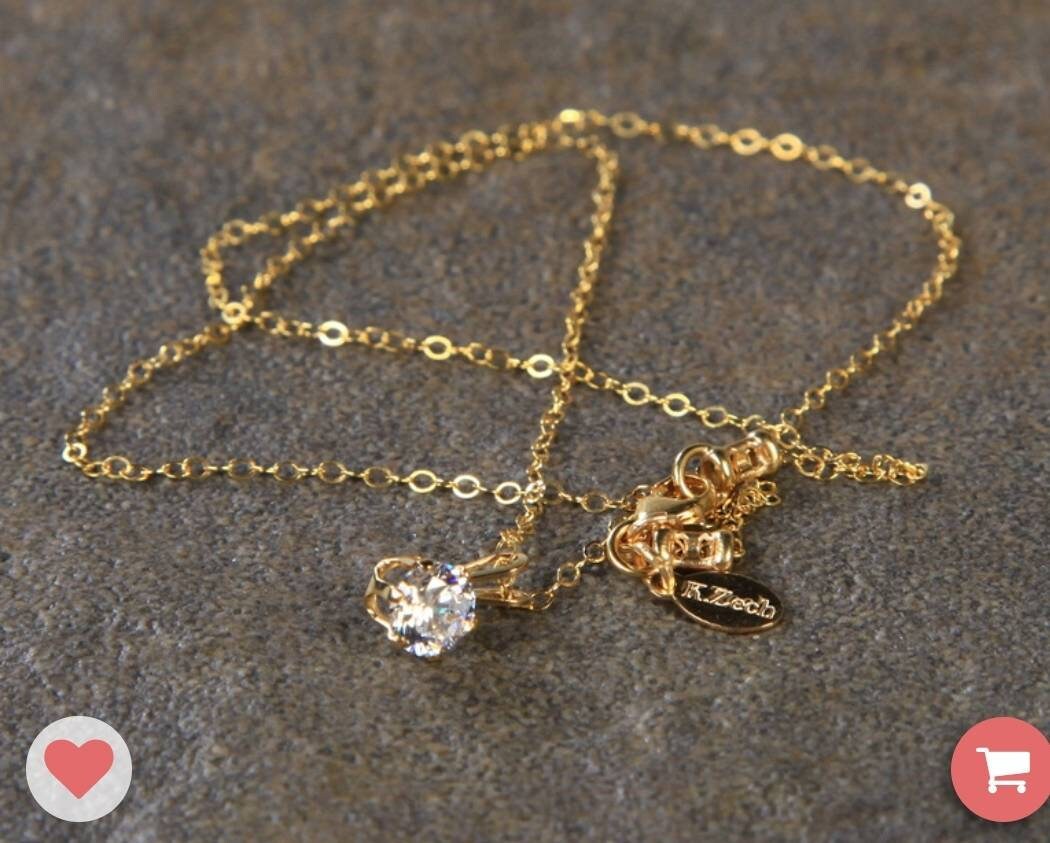 Birthstone Solitaire necklace