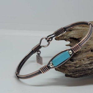 The Brook- Copper gemstone bracelets bangles
